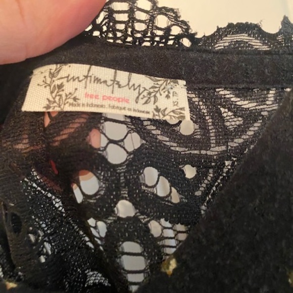 Free People Morning Song Printed Floral Slip Maxi Dress - Black - XS - EUC - Picture 3 of 3